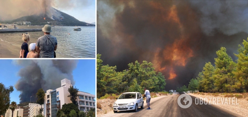 Туристка из Украины – о пожарах в Турции: огонь перебросился на дороги, с неба падал пепел. Фото и видео
