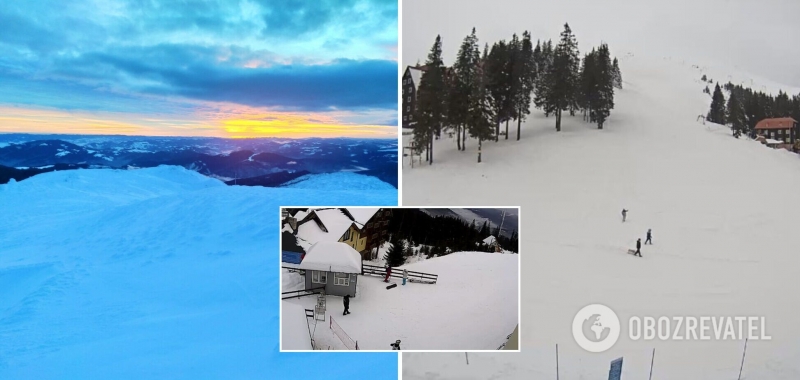 Карпаты засыпало снегом: появились красочные фото заснеженных вершин
