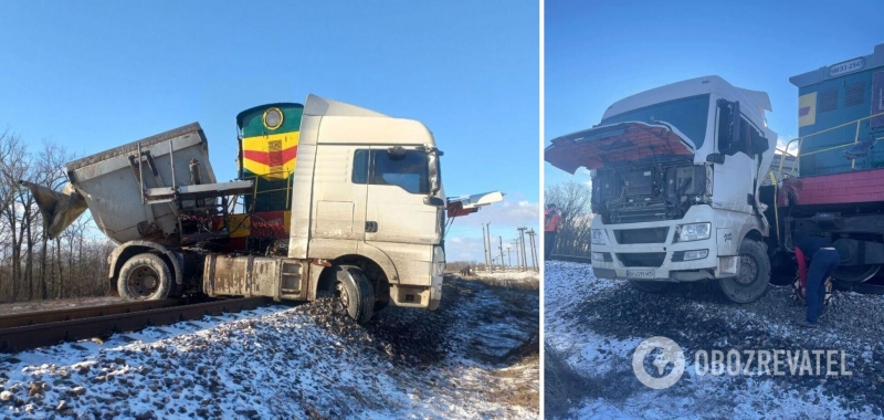 В Николаевской области столкнулись грузовик и локомотив, есть пострадавший. Детали аварии и фото