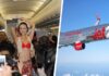 Туристка разделась до нижнего белья и начала штурмовать кабину пилотов самолета