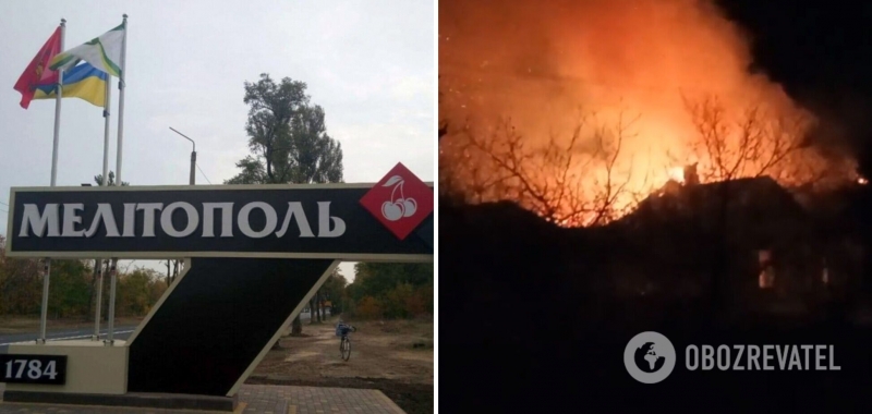 В Мироновке на Мелитопольщине партизаны сожгли российский триколор вместе с местным домом культуры. Видео