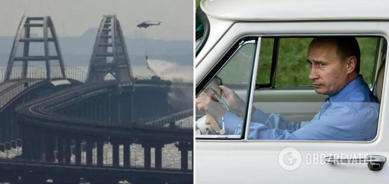 ''А чего не на Lada Granta?'': в сети подняли на смех Путина за рулем Mercedes на Крымском мосту