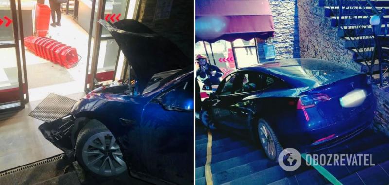 В Коломые водитель Tesla сбила двух пешеходов, паркуя авто: момент смертельного ДТП попал на видео